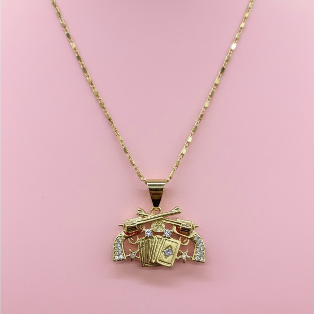 Gold and Silver Pendant Necklace